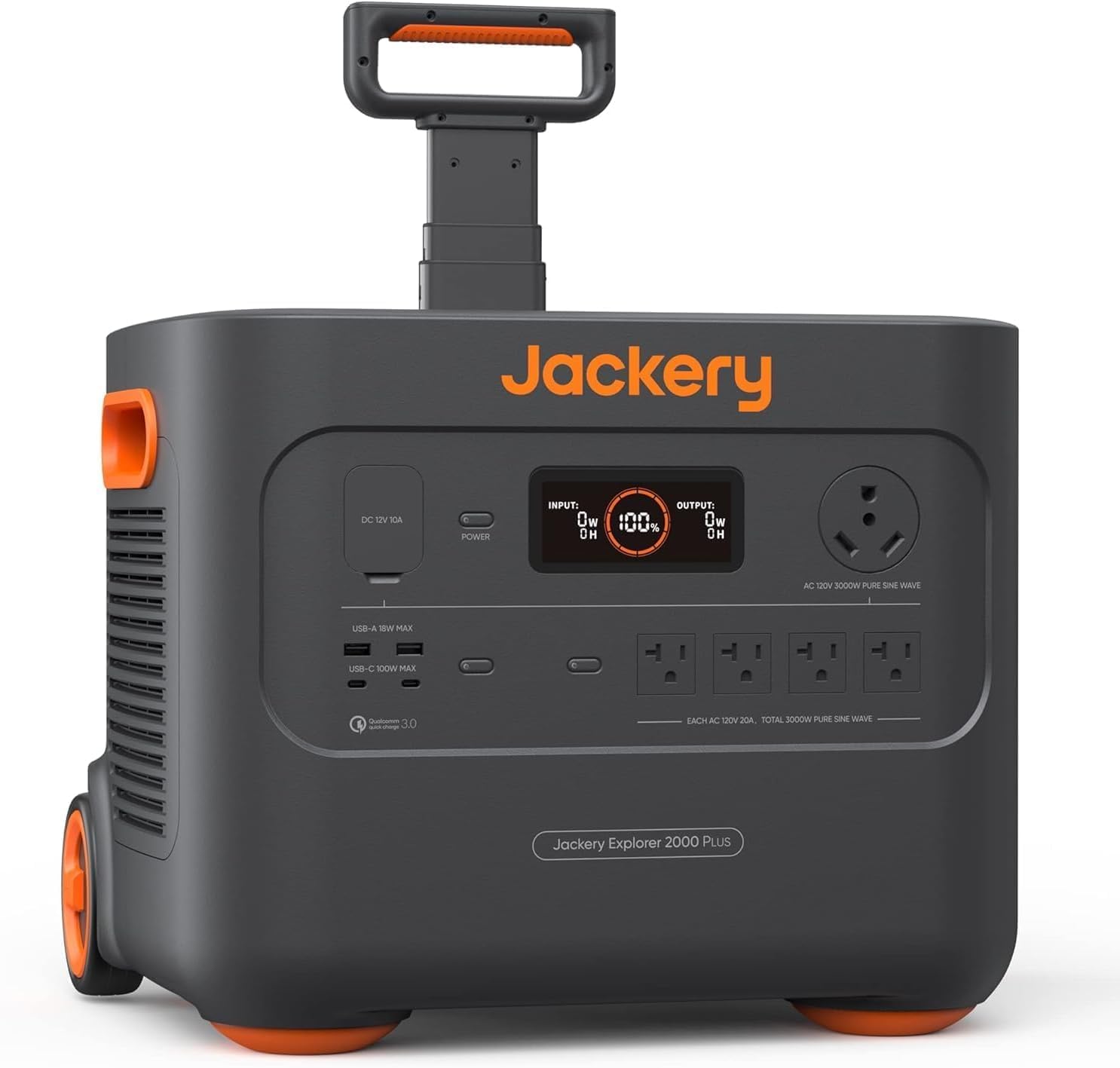 Jackery Portable Power Station Explorer 2000 Plus, Solar Generator with 2042Wh LiFePO4 Battery 3000W Output, Expandable to 24kWh 6000W, for Outdoor RV Camping & Emergency