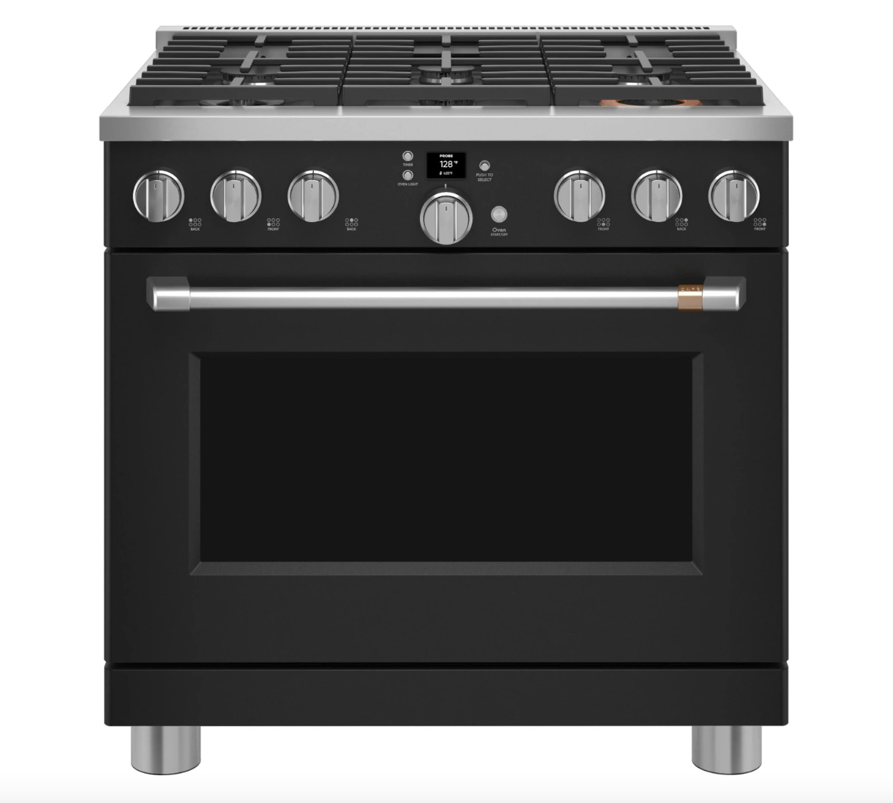 Cafe 36 Inch Wide All-Gas Professional Range with 6 Burners (Natural Gas)