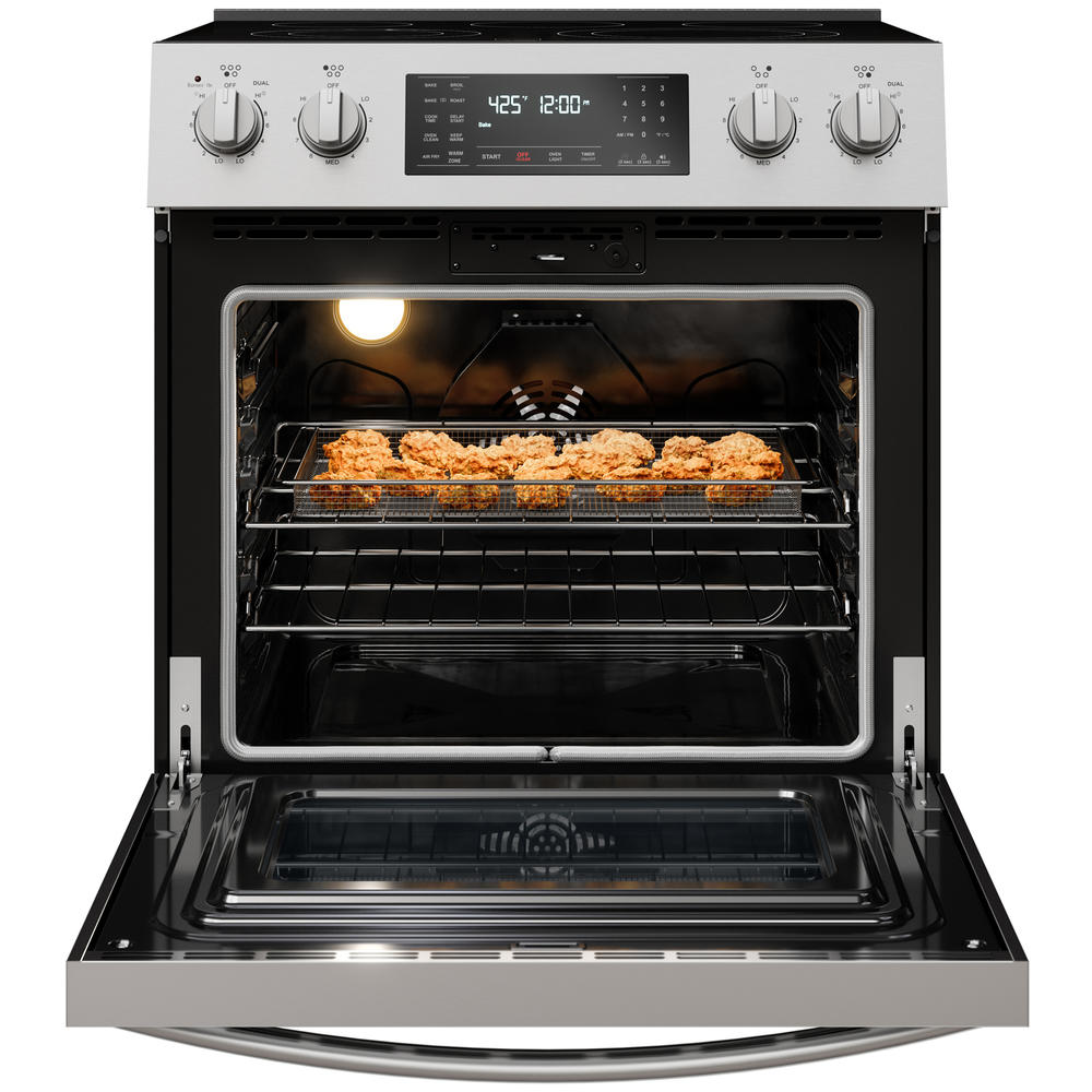 Kenmore 95163 4.8 Cu. Ft. Front-Control Electric Range With True Convection & Air Fry – Stainless Steel